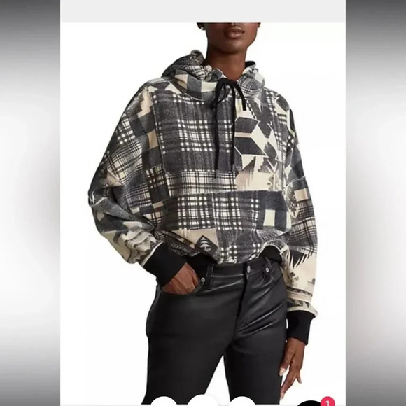 Polo Ralph Lauren Women’s Southwestern Geometric Patchwork Aztec Hoodie - Picture 2 of 13